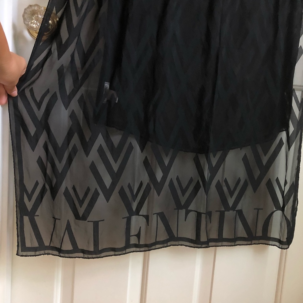Valentino black Silk scarf
